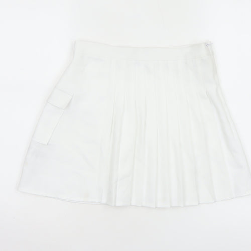 Urban Outfitters Women's White Pleated Short Skirt Size S