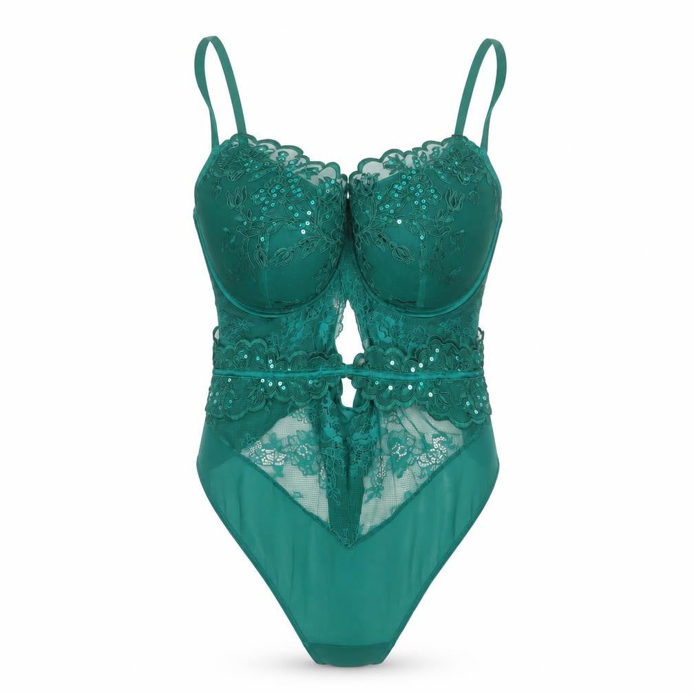 Ann Summers Women Green Lace One Piece Shapewear 18 DDD Underwired