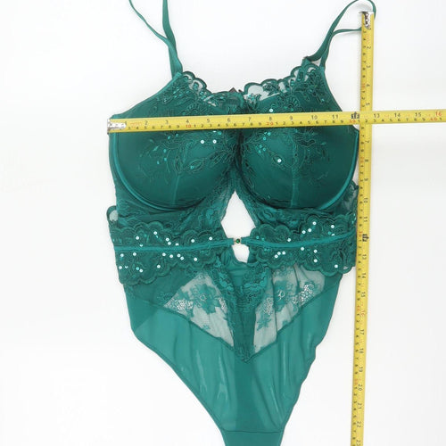 Ann Summers Women Green Lace One Piece Shapewear 18 DDD Underwired