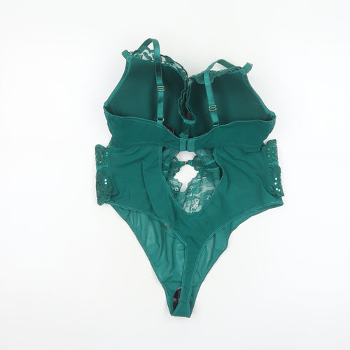 Ann Summers Women Green Lace One Piece Shapewear 18 DDD Underwired
