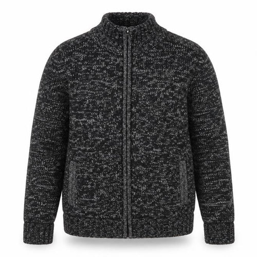 Kensington Eastside Mens Grey L Chunky Full Zip Knit Jumper