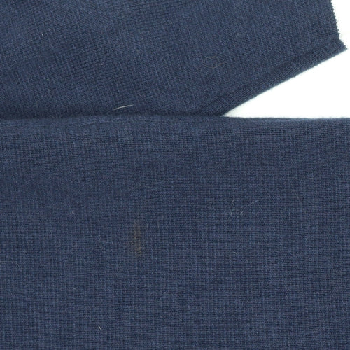 Crew Clothing Women's Blue Knit Shift Dress Size 12 V-Neck 3/4 Sleeve