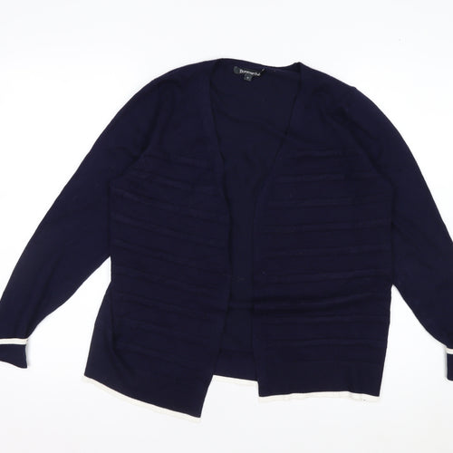 Bonmarché Women's Navy Long Sleeve Open Front Cardigan Size 12
