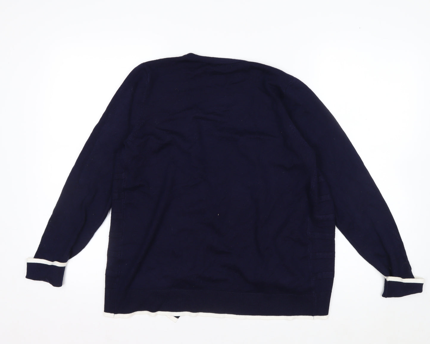 Bonmarché Women's Navy Long Sleeve Open Front Cardigan Size 12