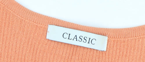 Marks and Spencer Women Orange Lace Front Cardigan Size 16