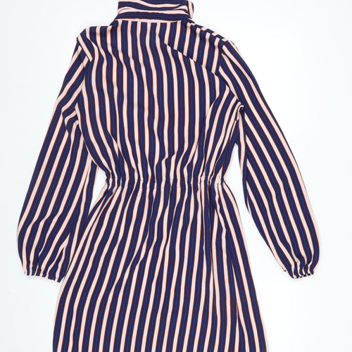 Miss Selfridge Women’s Multicoloured Striped Shirt Dress Size 8