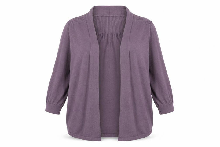 Gap Women Purple Open Cardigan L Linen Cotton Blend Lightweight
