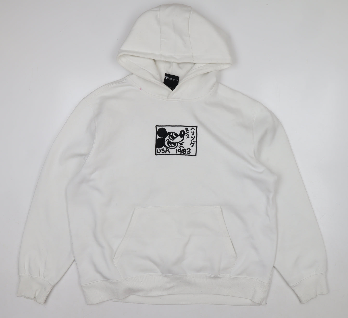 Disney x Keith Haring White Hoodie XL Women’s Pullover Sweatshirt