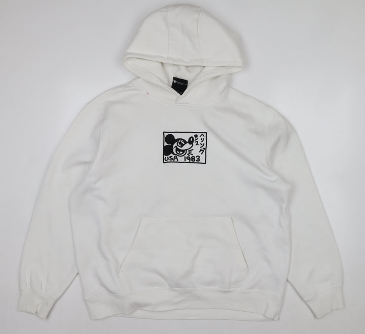 Disney x Keith Haring White Hoodie XL Women’s Pullover Sweatshirt