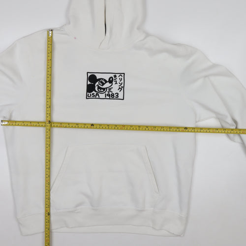 Disney x Keith Haring White Hoodie XL Women’s Pullover Sweatshirt