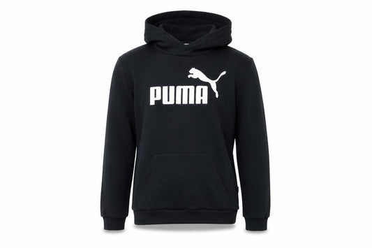 Puma Boys Black Pullover Hoodie 16 Years Cotton Blend Lined Logo Sportswear