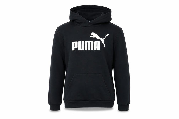 Puma Boys Black Pullover Hoodie 16 Years Cotton Blend Lined Logo Sportswear
