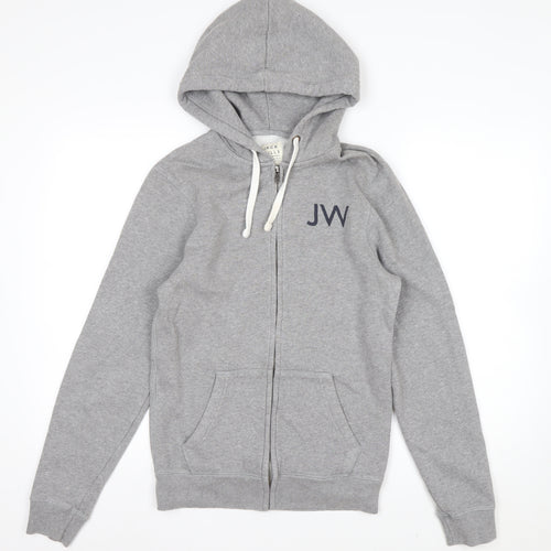 Jack Wills Men’s Grey Full Zip Hoodie XS Logo Fleece Sweatshirt