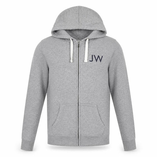 Jack Wills Men’s Grey Full Zip Hoodie XS Logo Fleece Sweatshirt