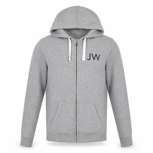 Jack Wills Men’s Grey Full Zip Hoodie XS Logo Fleece Sweatshirt