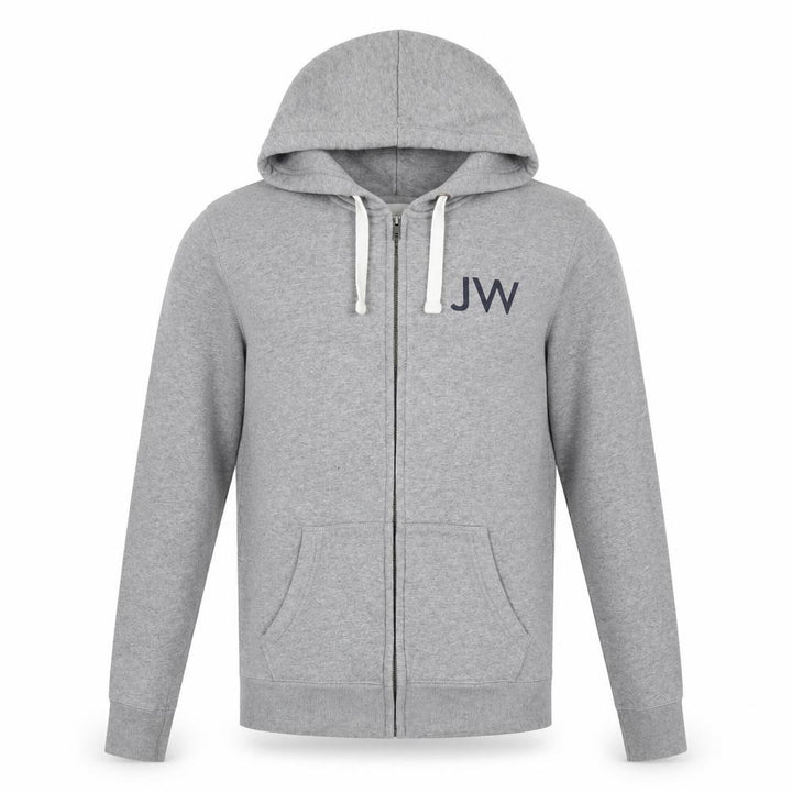 Jack Wills Men’s Grey Full Zip Hoodie XS Logo Fleece Sweatshirt