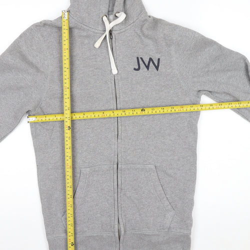 Jack Wills Men’s Grey Full Zip Hoodie XS Logo Fleece Sweatshirt