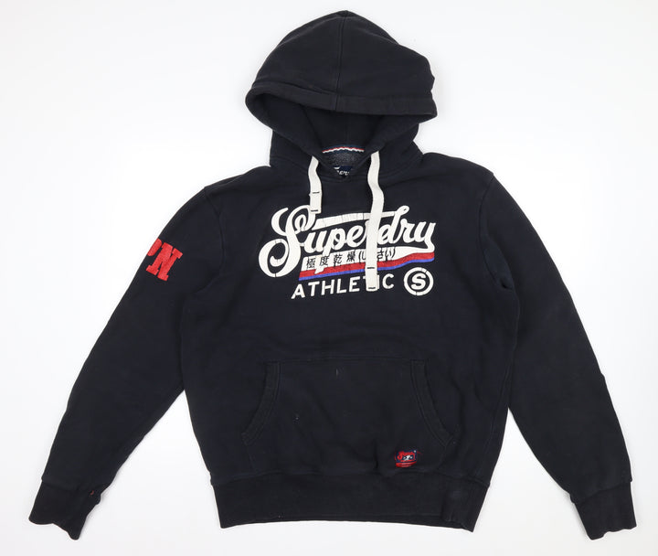 Superdry Men's Black Athletic Pullover Hoodie Size L