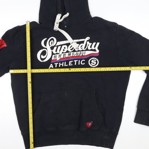 Superdry Men's Black Athletic Pullover Hoodie Size L