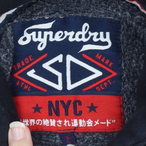 Superdry Men's Black Athletic Pullover Hoodie Size L