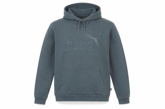 Puma Men's Green Pullover Hoodie M Hooded Logo Sweatshirt