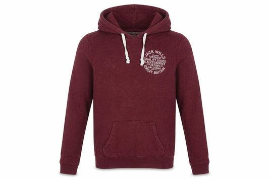 Jack Wills Men's Red Pullover Hoodie Size M Logo Hooded Sweatshirt