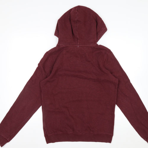 Jack Wills Men's Red Pullover Hoodie Size M Logo Hooded Sweatshirt