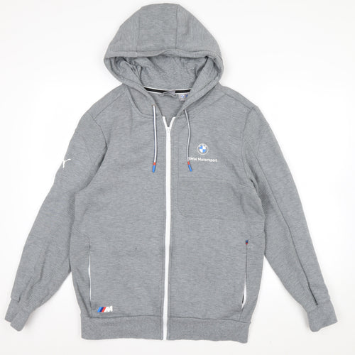 Puma BMW Motorsport Grey Full Zip Hoodie Men’s M Regular Fit