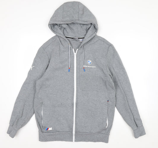 Puma BMW Motorsport Grey Full Zip Hoodie Men’s M Regular Fit