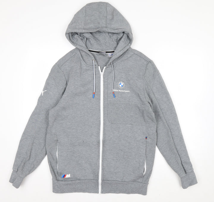Puma BMW Motorsport Grey Full Zip Hoodie Men’s M Regular Fit