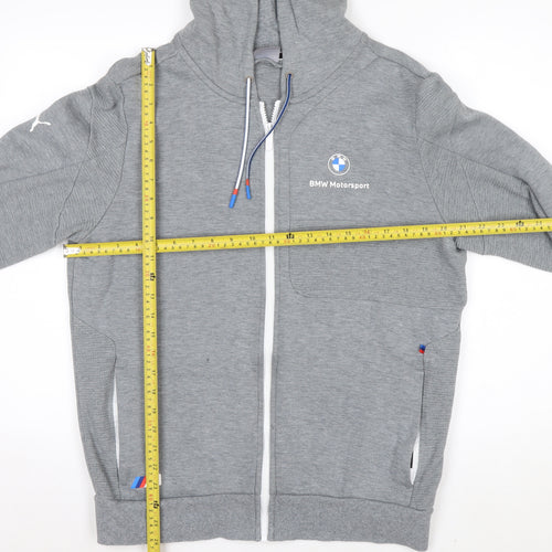 Puma BMW Motorsport Grey Full Zip Hoodie Men’s M Regular Fit