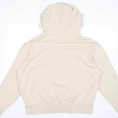 Nike Men’s Beige Pullover Hoodie M Fleece Regular Fit