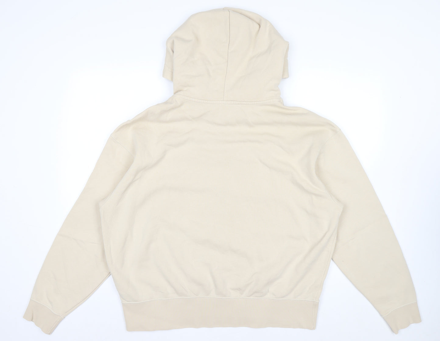 Nike Men’s Beige Pullover Hoodie M Fleece Regular Fit