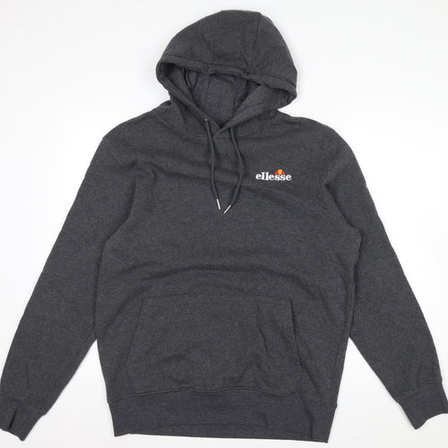 Ellesse Men's Grey Pullover Hoodie L Regular Fit Fleece Sweatshirt