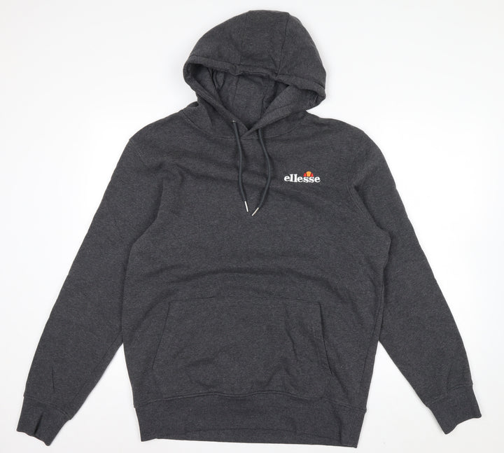 Ellesse Men's Grey Pullover Hoodie L Regular Fit Fleece Sweatshirt