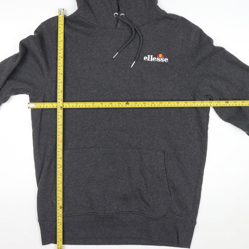 Ellesse Men's Grey Pullover Hoodie L Regular Fit Fleece Sweatshirt