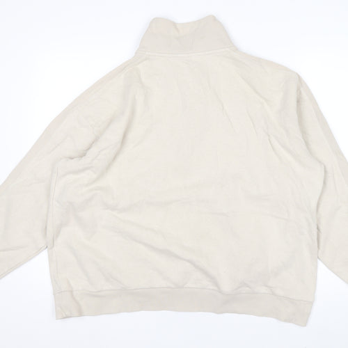 Marks and Spencer Womens Beige 1/2 Zip Pullover Sweatshirt Size 20