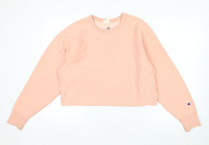 Champion Women's Pink Reverse Weave Sweatshirt Medium Crew Neck