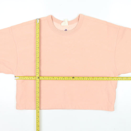 Champion Women's Pink Reverse Weave Sweatshirt Medium Crew Neck