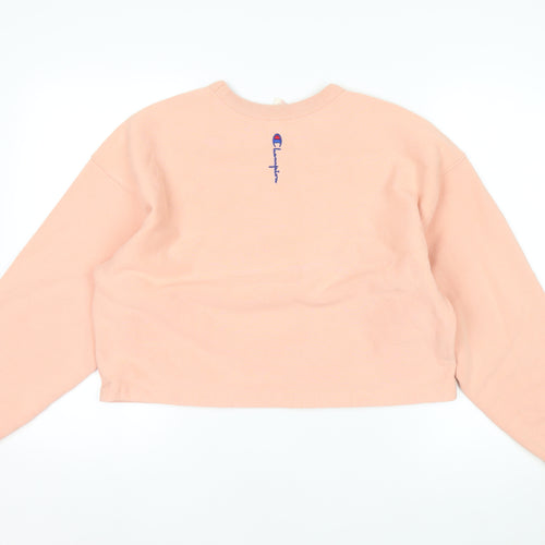 Champion Women's Pink Reverse Weave Sweatshirt Medium Crew Neck