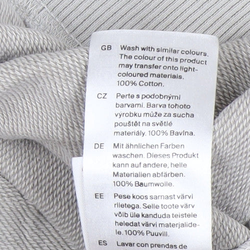 COS Men's Beige Relaxed Fit Crew Neck Cotton Sweatshirt XL