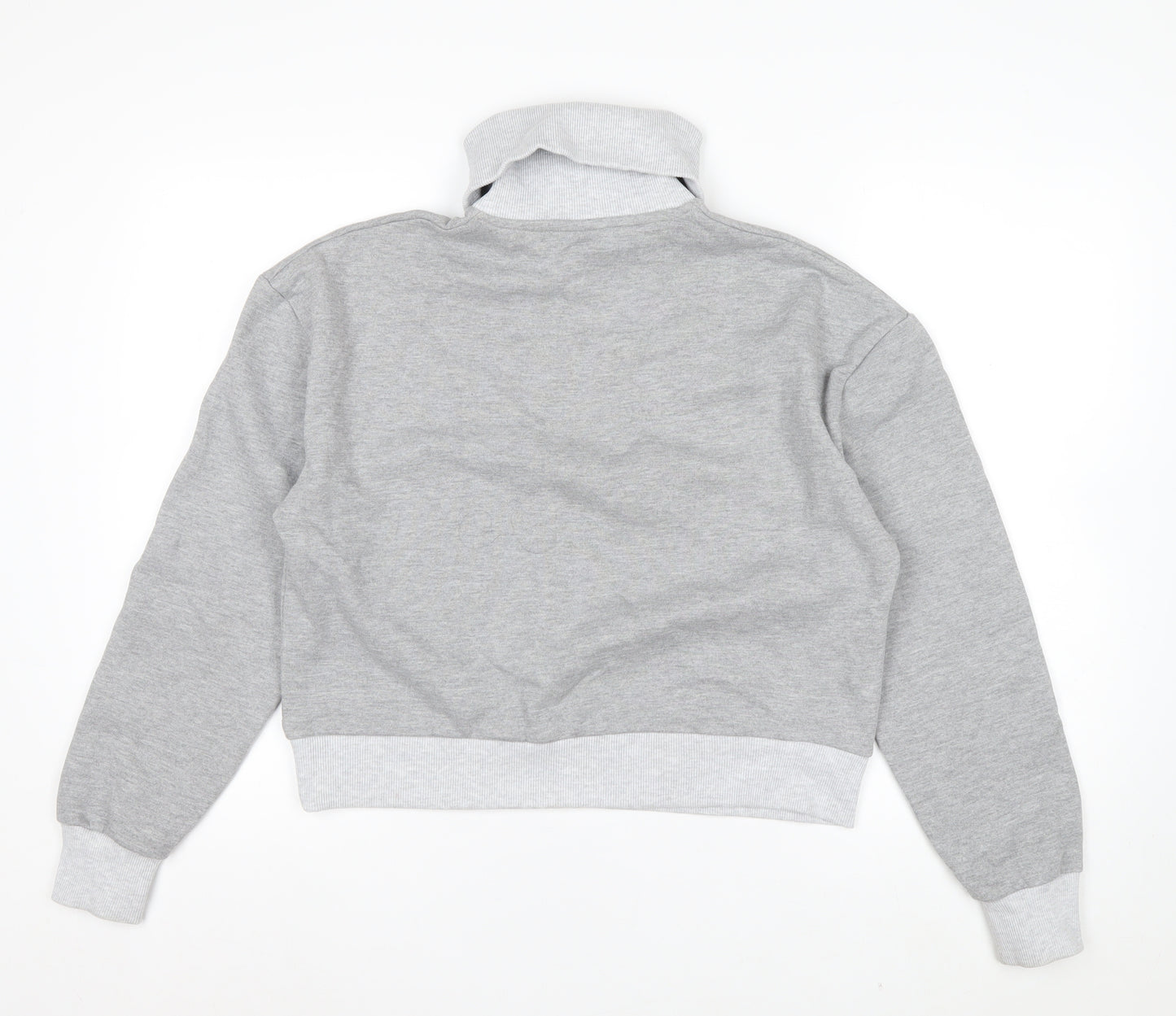 ASOS Design Women Grey XS 1/2 Zip Pullover Sweatshirt