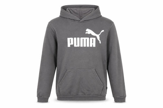 Puma Boys Grey Pullover Hoodie 15-16 Years Cotton Blend Logo Design