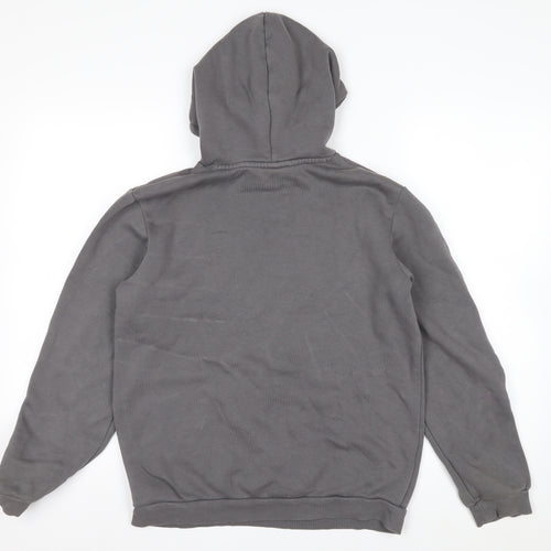Puma Boys Grey Pullover Hoodie 15-16 Years Cotton Blend Logo Design
