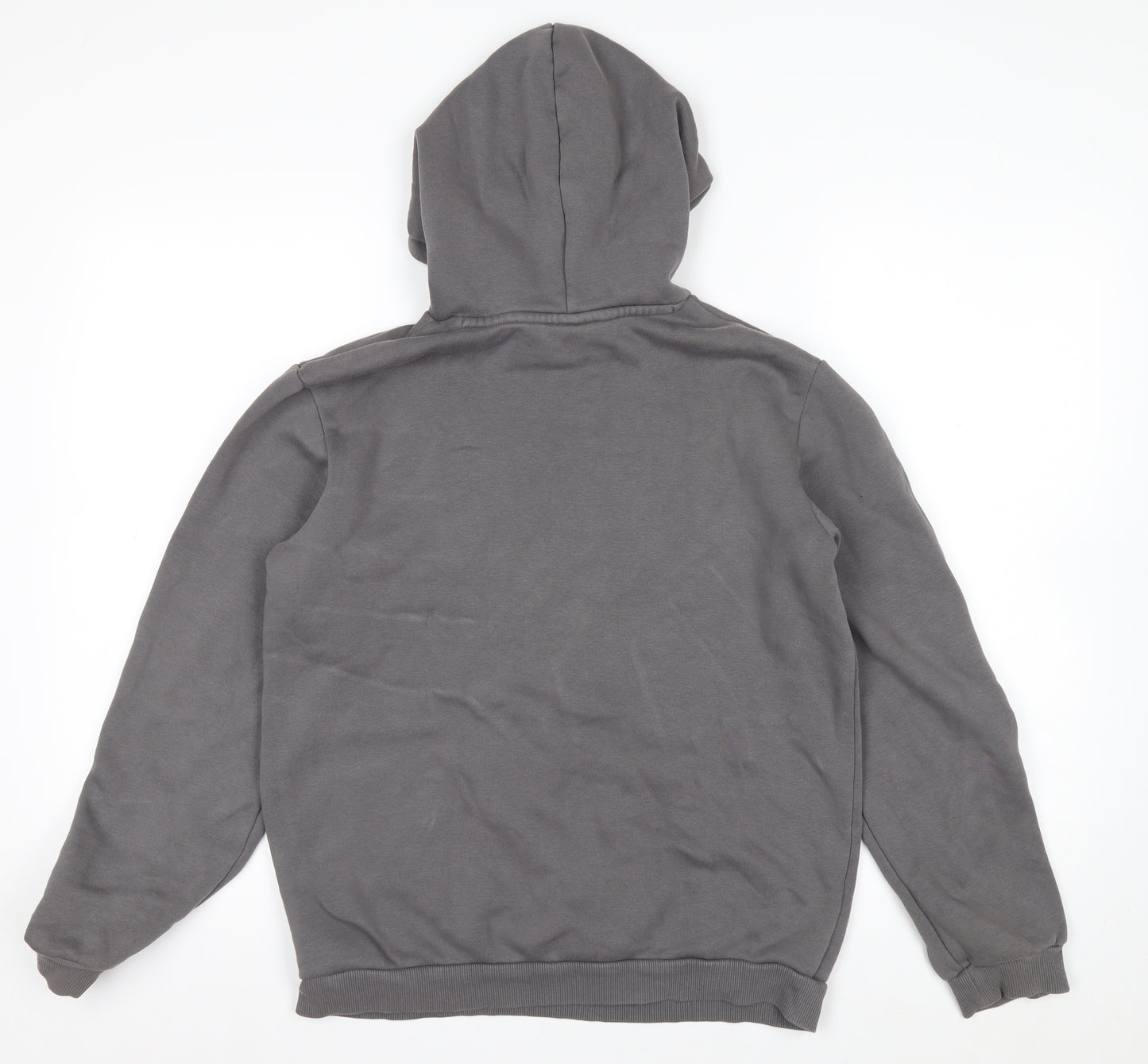Puma Boys Grey Pullover Hoodie 15-16 Years Cotton Blend Logo Design