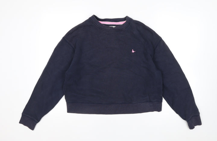 Jack Wills Women's Navy Blue Crew Neck Pullover Sweatshirt UK 12