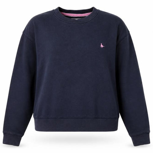Jack Wills Women's Navy Blue Crew Neck Pullover Sweatshirt UK 12