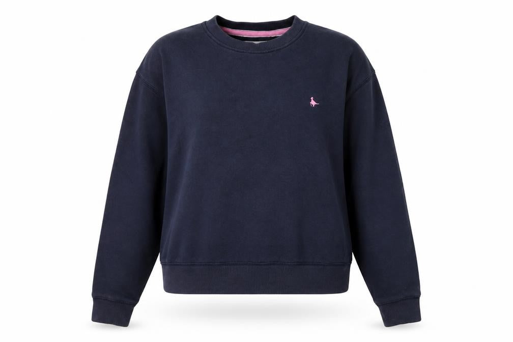 Jack Wills Women's Navy Blue Crew Neck Pullover Sweatshirt UK 12
