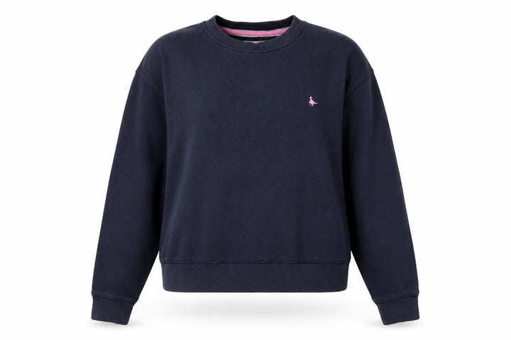 Jack Wills Women's Navy Blue Crew Neck Pullover Sweatshirt UK 12