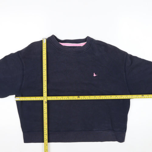 Jack Wills Women's Navy Blue Crew Neck Pullover Sweatshirt UK 12